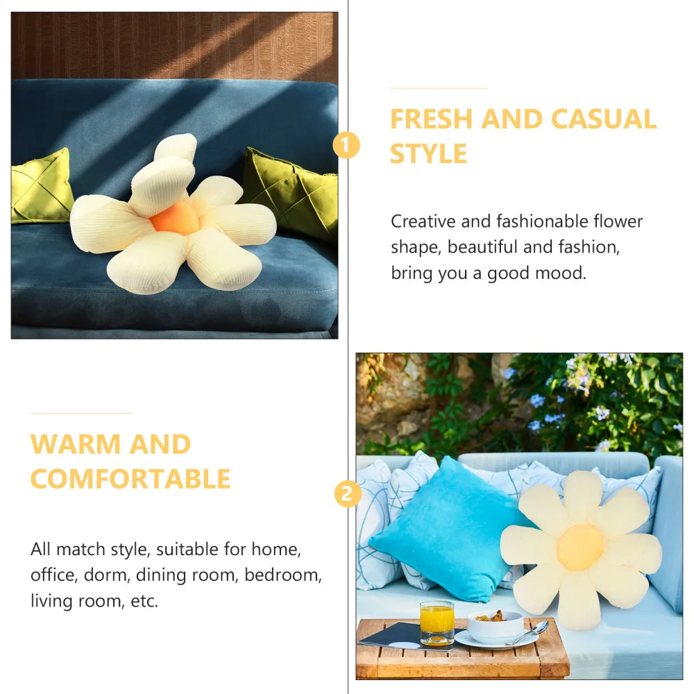 

1pc Creative Flower Floor Cushion Back Cushion Decorative Cushion for Bedroom