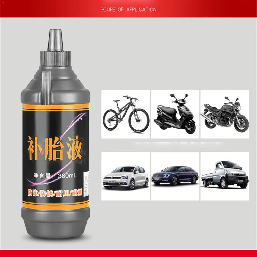 380ML Vacuum Tire Inner Tube Repair Glue Car Motorcycle Mountain Bike Universal Sealant Fluid |