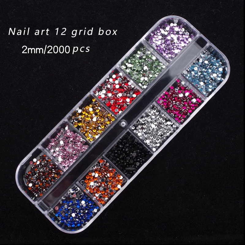 Стразы для самостоятельной фиксации стеклянные драгоценные камни 2 мм кристаллы