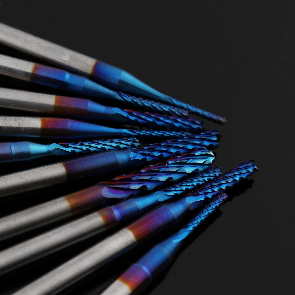 Концевая фреза с титановым покрытием 0 8 3 175 мм фрезерный резец синими краями