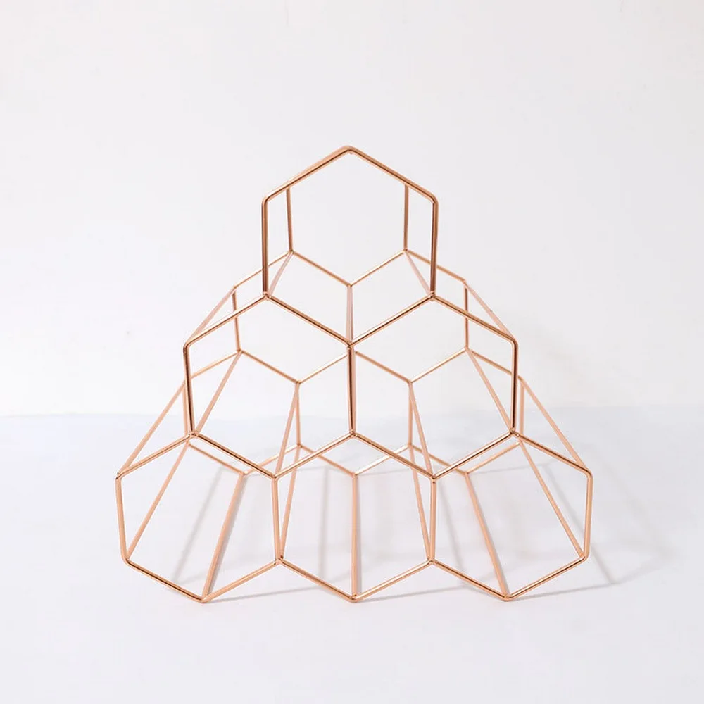 Креативная Геометрическая Винная стойка металлическая простая Бытовая для