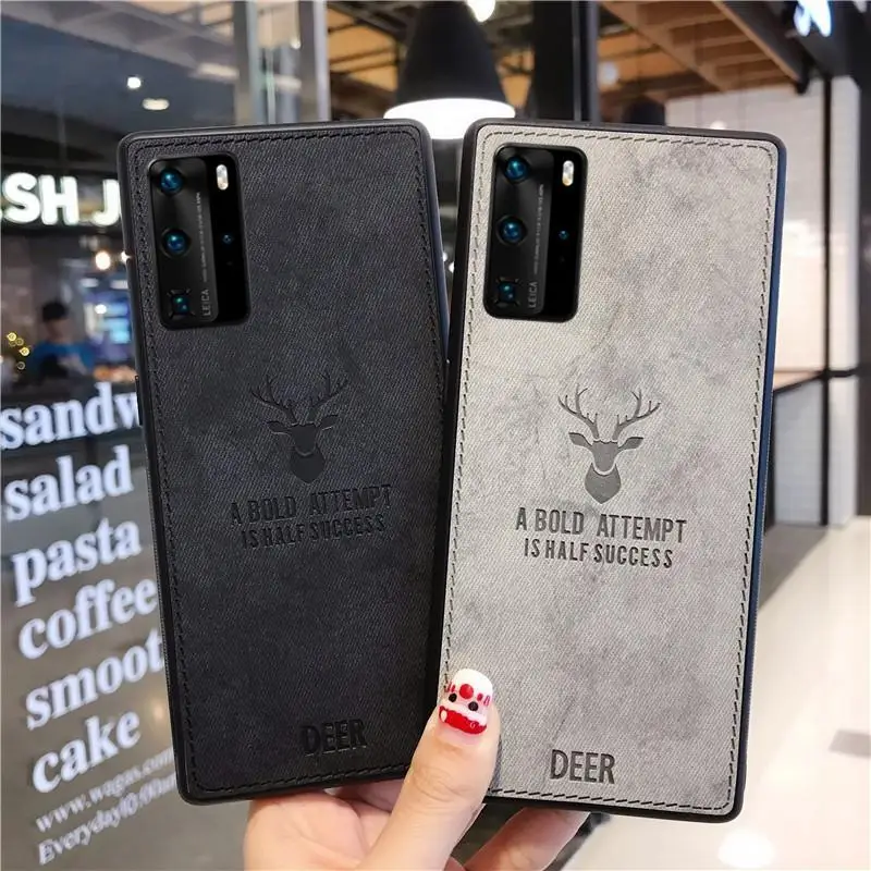 Тканевый чехол для Huawei P40 Pro P30 P20 Lite чехлы телефонов Honor 30 20 9X 20S Global 9A 8A Nova6SE