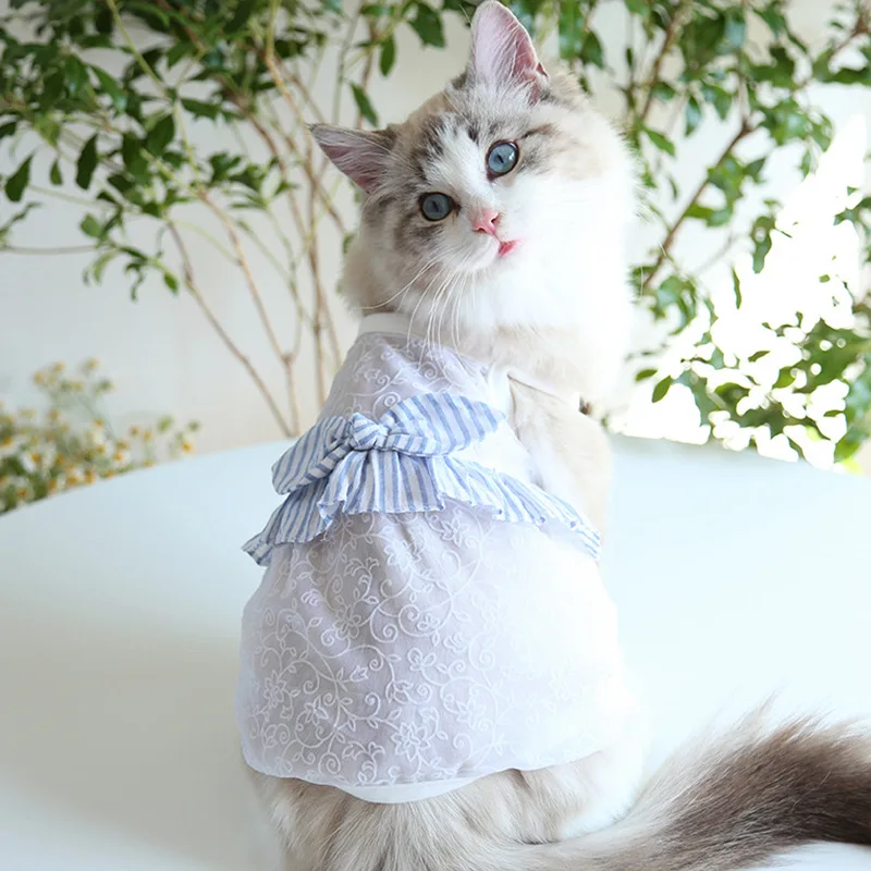 Жилет для собак кружевной жилет одежда летняя тонкая кошачья кофта Детская