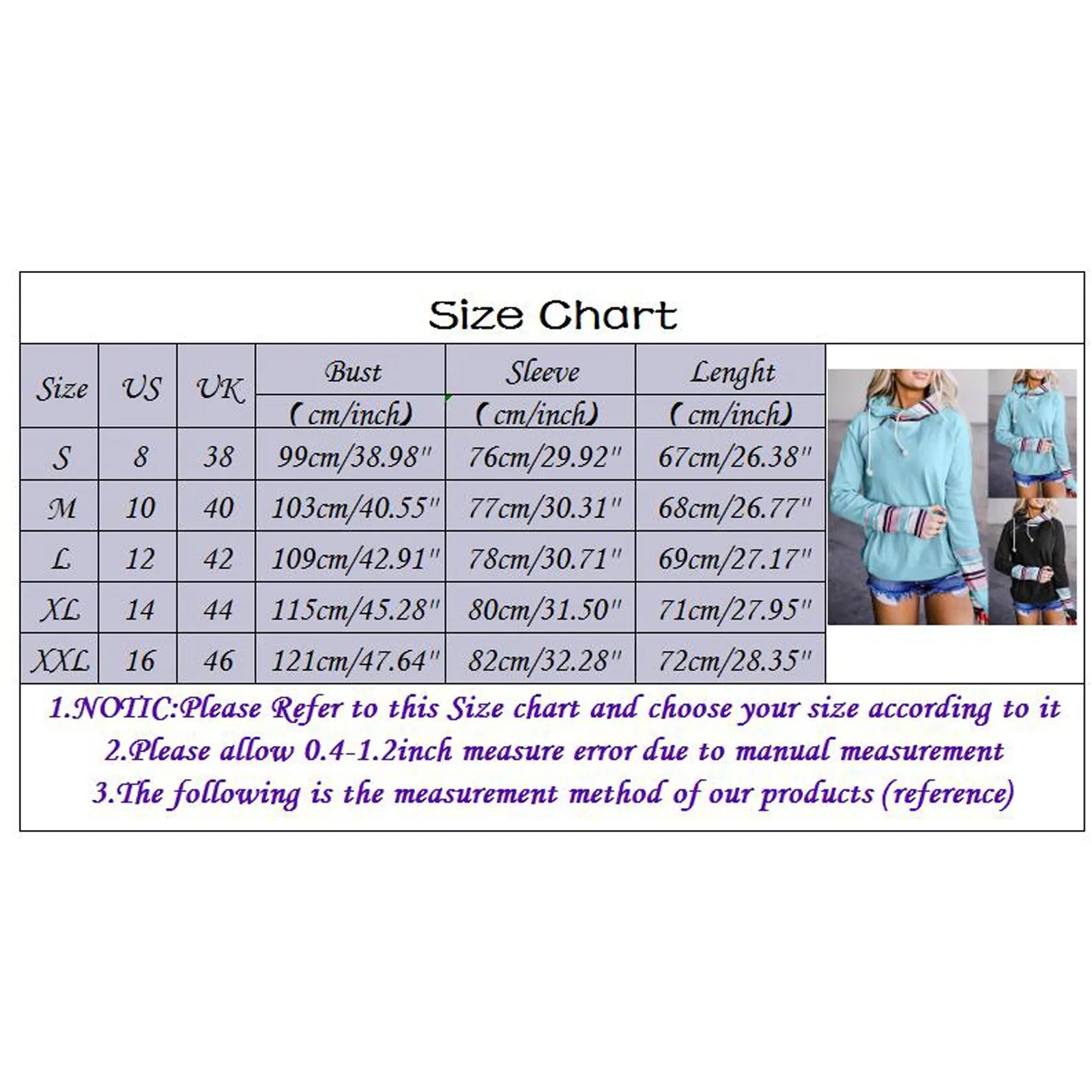 

Women's Hoodie Solid Splice Sweatshirt Stripe Long Sleeve Hooded Blouse Long Sleeve Top Women's Hoodie Solid Splice Sweatshirt S