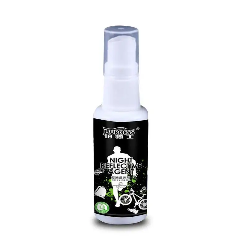 black Night Reflective Spray Bike-Running Fluorescence Paint Anti-Accident Safety Mark Luminous Fluorescent Spray - Цвет: black