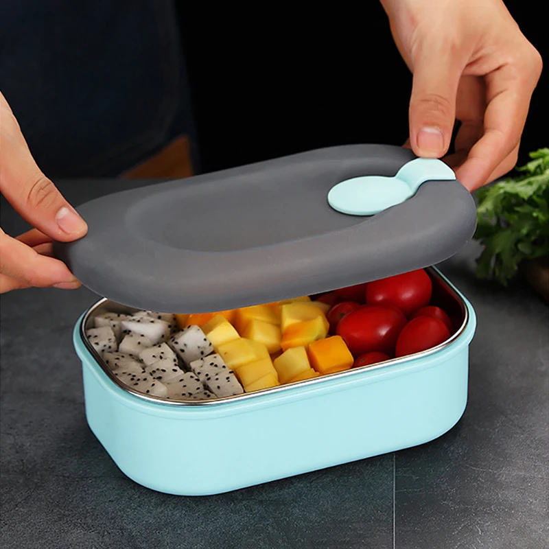 Портативный Ланч бокс из нержавеющей стали 304 контейнер для еды с защитой от