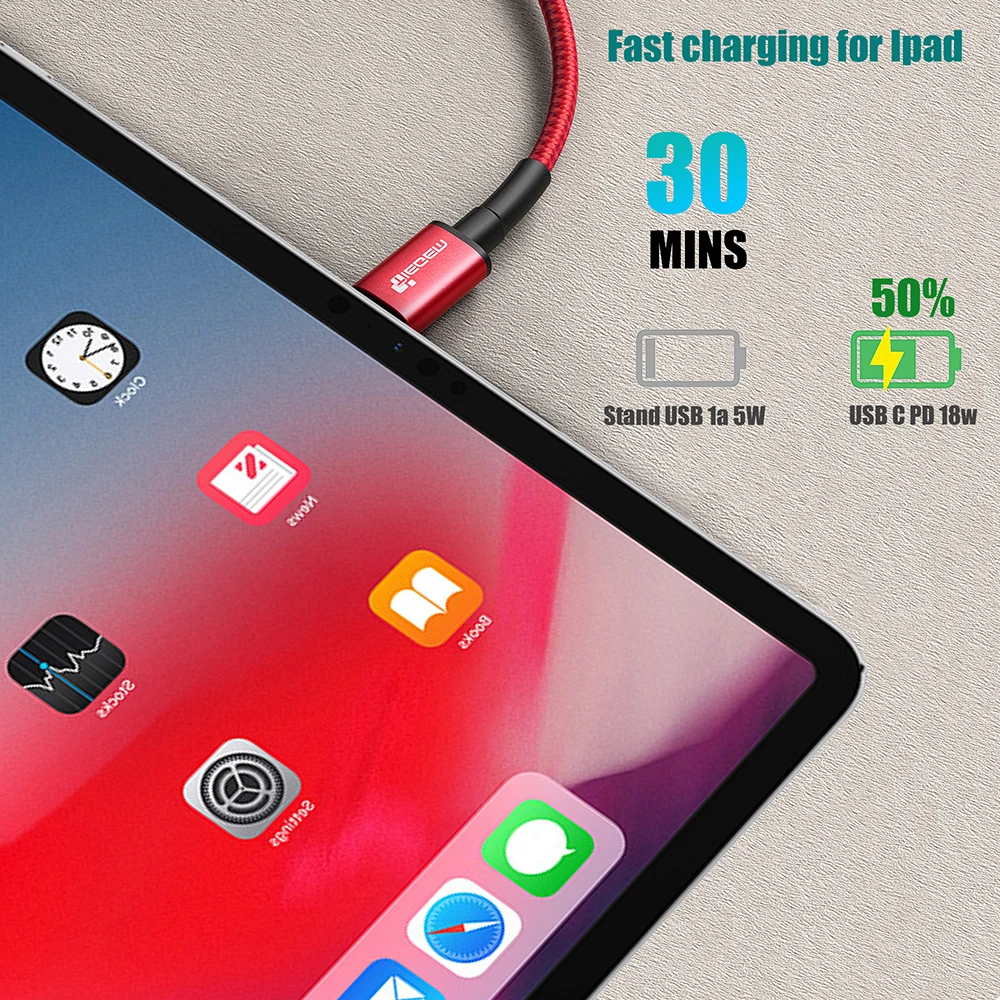 Кабель TIEGEM с USB C на для быстрой зарядки внешний кабель 4 0 Samsung Galaxy Note 10 s9 PD 60 Вт 3A