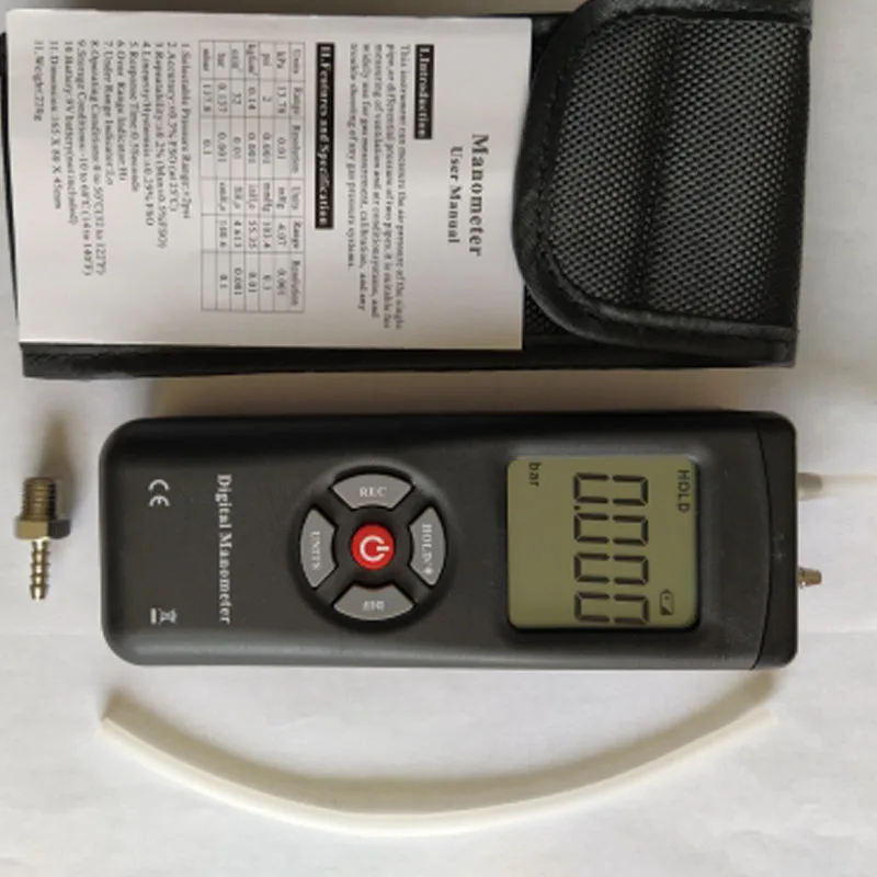 TL100 Цифровой Дифференциальный Манометр ручной воздушный вакуум | Инструменты