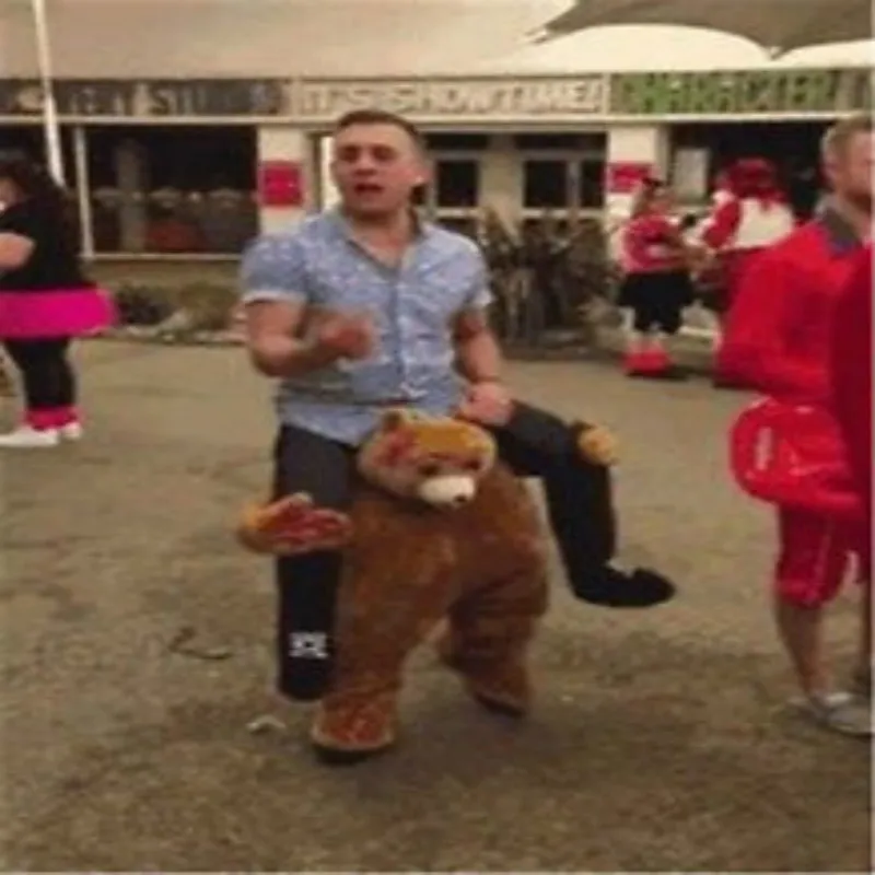 Костюм талисмана с изображением коричневого медведя вечерние костюмы для