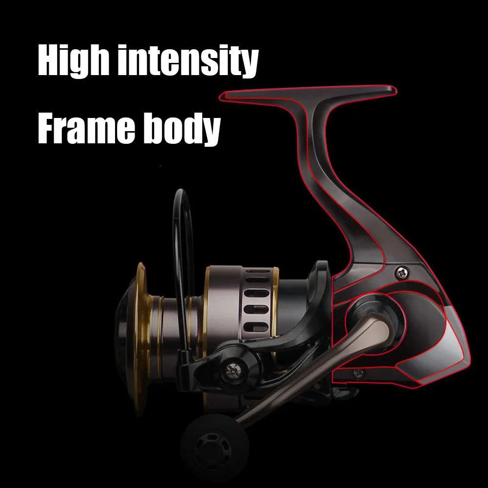 Fishing Reels Bearings High Speed Metal Spool 5.2:1 Spinning Reel HE1000-5000 Drag Line Spool Cast Fishing Tackle
