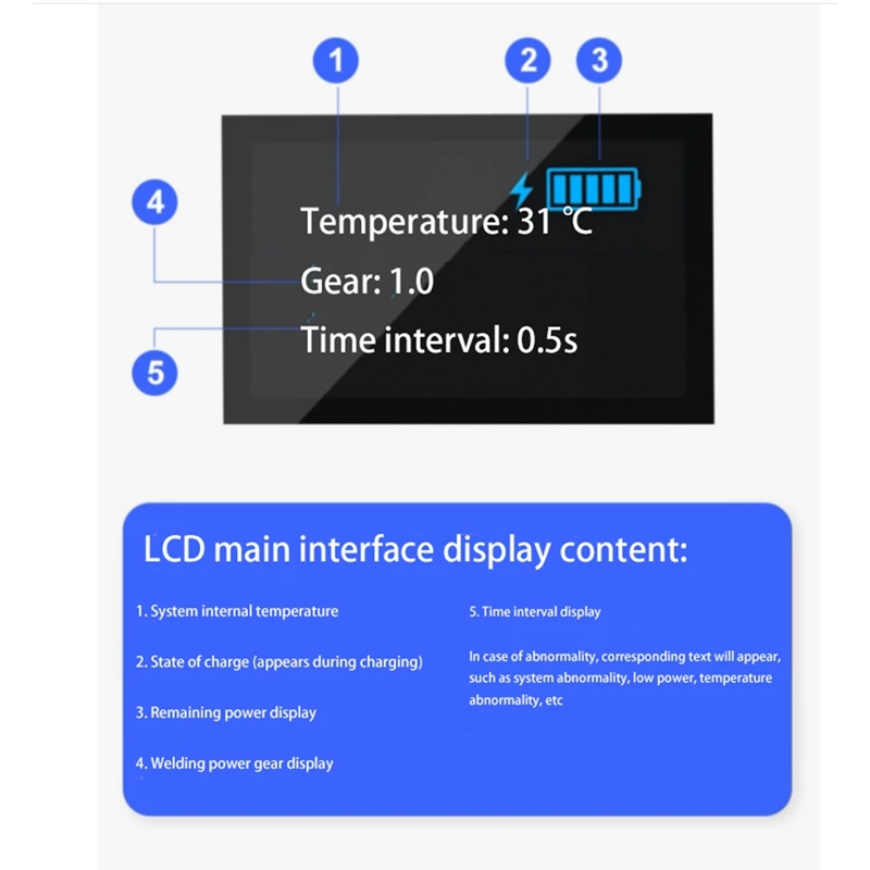 Портативный мини-аппарат для точечной сварки DIY 18650 литиевой батареи