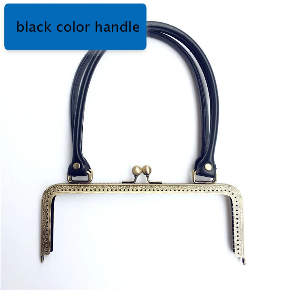 Женский кошелек 24 см с металлической застежкой рамой и пряжкой ручкой из ПУ 2