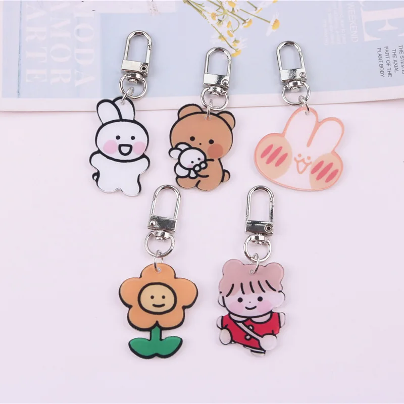 2020 Модный милый брелок в стиле аниме Новый мультяшный кролик медведь Подвески