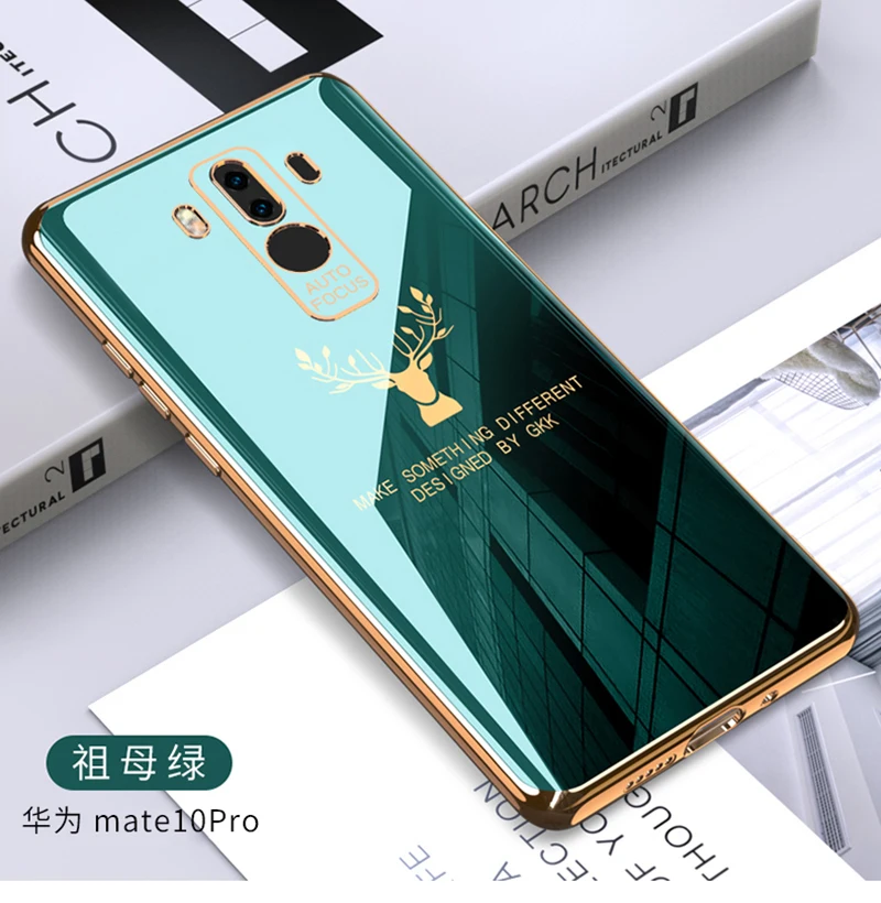 huawei snorkeling case Boucho Electroplated Case For Huawei MATE 40 30 20 10 Pro lite 20X Mate9 20pro Luxury Plain Color Deer Pattern Soft TPU Cover huawei waterproof phone case