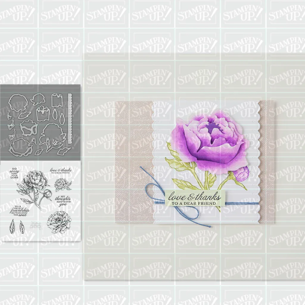 

Peony Garden Metal Cutting Dies and Stamps Stencils For DIY Scrapbooking Photo Album Decor Die Cut Embossing Paper Crafts Making