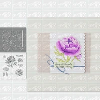 peony garden metal cutting dies and stamps stencils for diy scrapbooking photo album decor die cut embossing paper crafts making