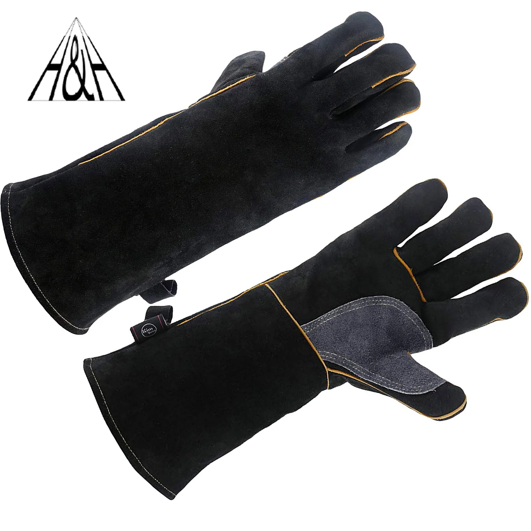 HHPROTECT BBQLeather Forge/Mig/Stick сварочные перчатки жаростойкие рукавицы для