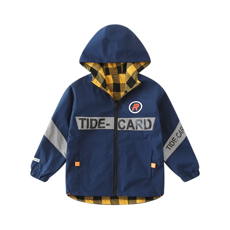 

Plaid Spring Autumn Coat Outerwear Top Jackets Children Clothes Kids Costume Teenage School Boy Clothing High Quality