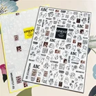 MG200717-02 Цветной абстрактный уход за кожей лица-геометрическая форма 3D задняя клей для ногтей Наклейка Виниловые наклейки на стену для художественного оформления ногтей Nail art Украшение для ногтей