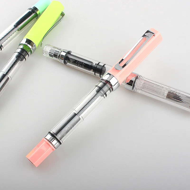 Ручка перьевая прозрачная пластиковая с наконечником и капюшоном F/EF | Канцтовары