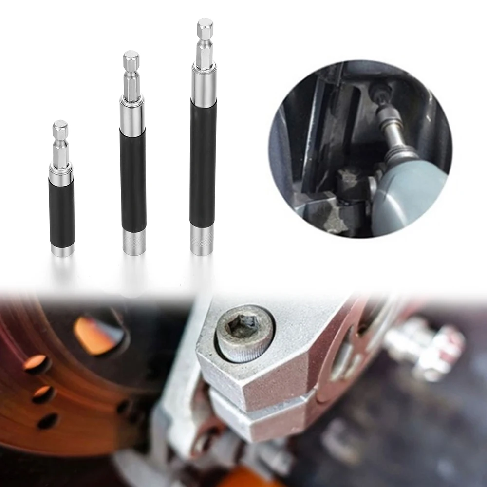 80/120/140mm Magnetic Quick Release Screwdriver Bit Holder Conversion Telescopic Electric Drill Extension 1/4" Hex Shank for Rep