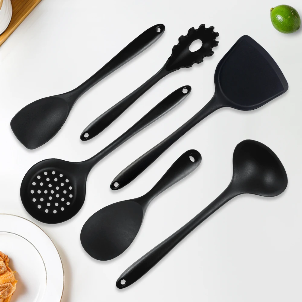 

Silicone Cooking Utensils Non-stick Baking Tools Spatula Shovel Cookware Gadget Mixing Batter Scraper Noodle Soup Shovel