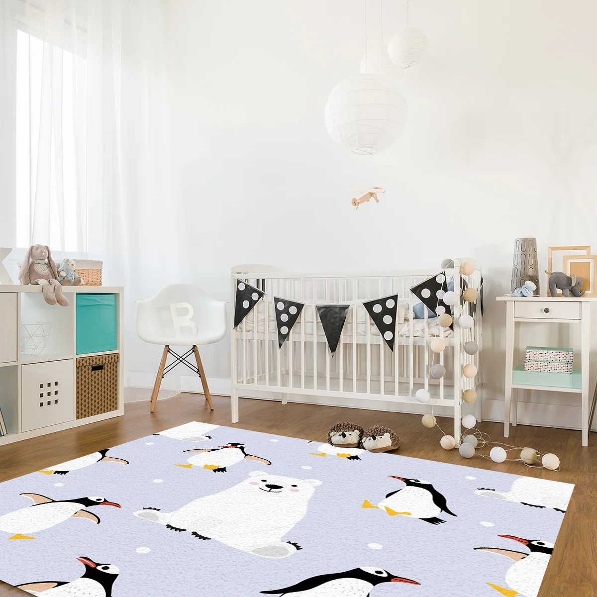 Мультяшные ковры с изображением белого медведя пингвина для кровати гостиной