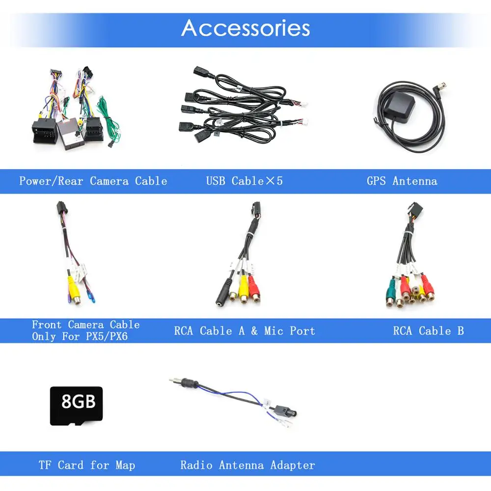 Автомобильный мультимедийный плеер PX6 Android 9 0 8 ядер 4 + 64 ГБ 5 × USB DSP CarPlay радио GPS для