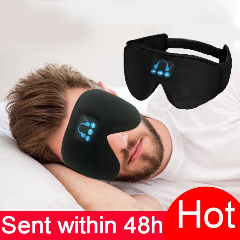 

New 3D headphone wireless music sleep artifact breathable eye mask Bluetooth v5.0 headset call manufacturers Dropshipping