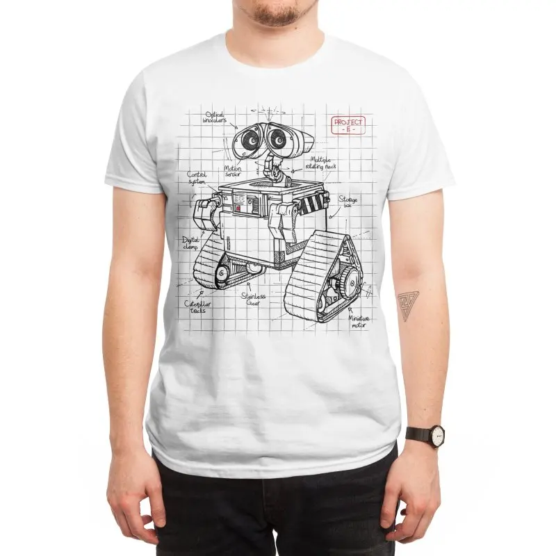 

Unique Design Project E Illustration Notes Printed Mens T-Shirt. Summer Cotton Short Sleeve O-Neck Unisex T Shirt New S-3XL