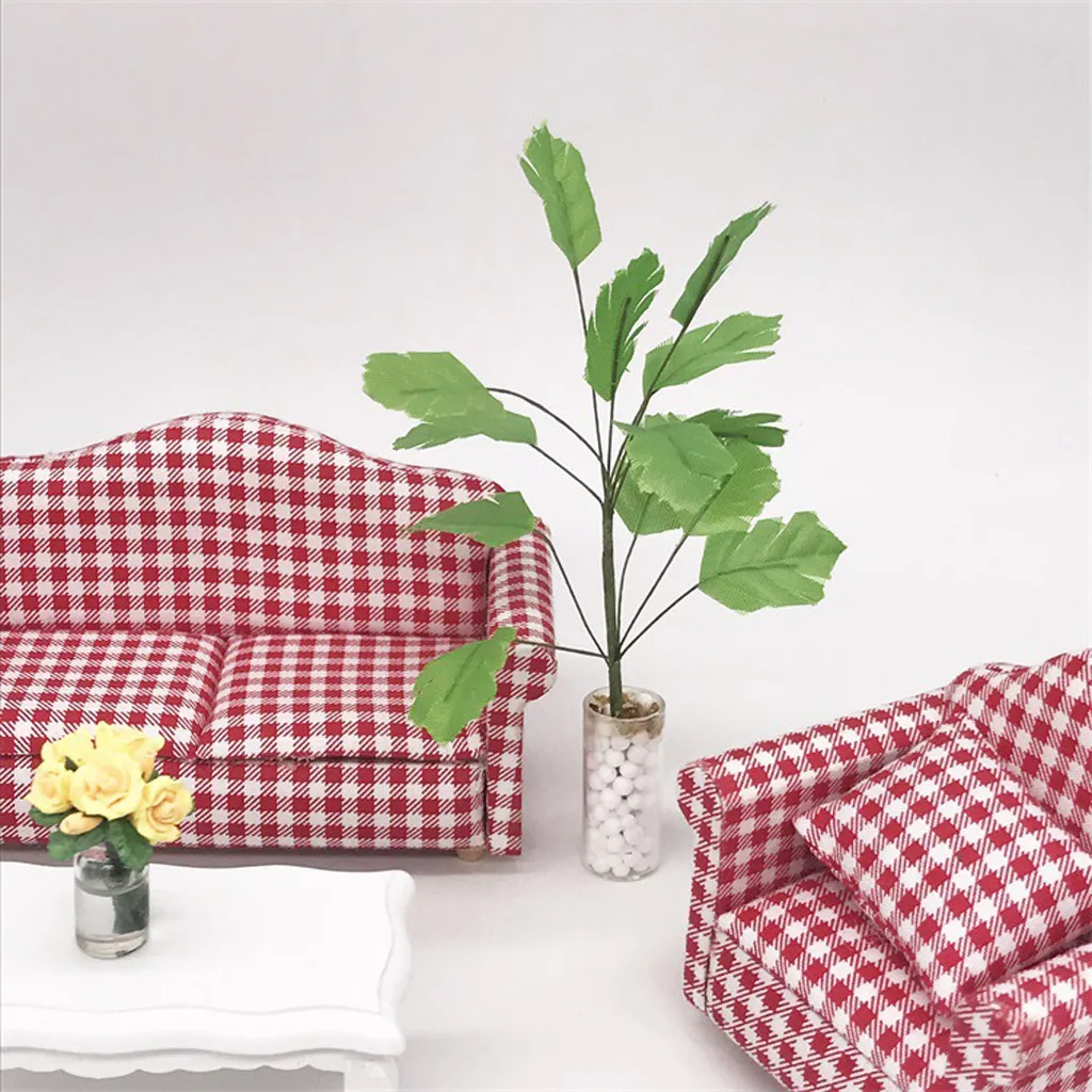 Миниатюрный миниатюрный кукольный домик 1:12 искусственное изысканное зеленое