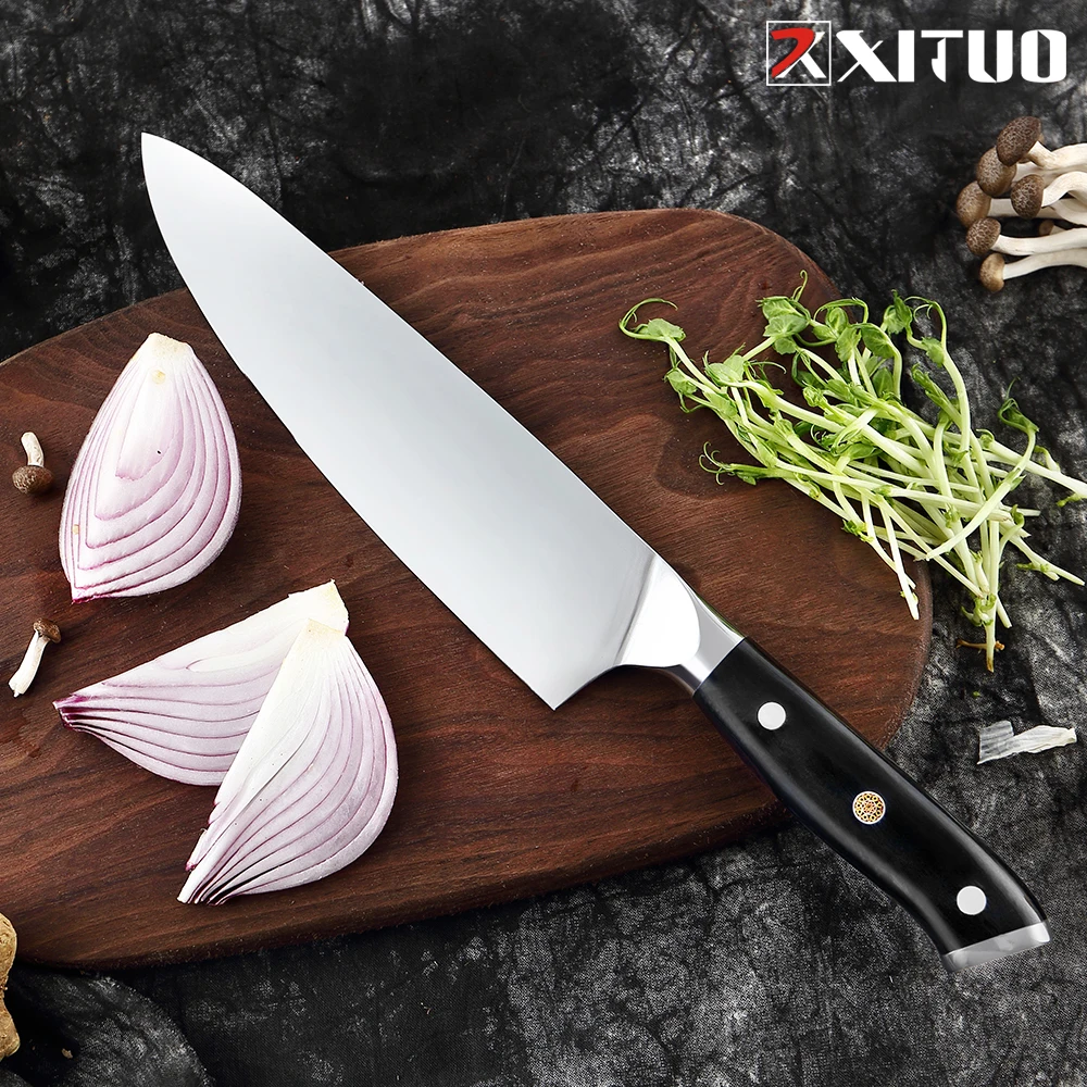 XITUO набор кухонных ножей Супер Немецкий стальной нож шеф повара японский Santoku
