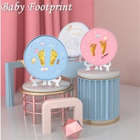 new baby footprint diy safe newborn baby souvenirs handprint foot print imprint kit hand casting paw print pad
