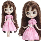 1 комплект розового платья принцессы для женщин, наряд в форме сердца, юбка ручной работы, Одежда для куклы Blythe, аксессуары для игрушек 11,5 дюйма