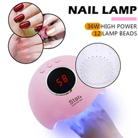 36w 12pcs lamp beads led uv nail lamp for manicure sun light nail dryer fast drying uvledbuilder gel polish glue machine quick