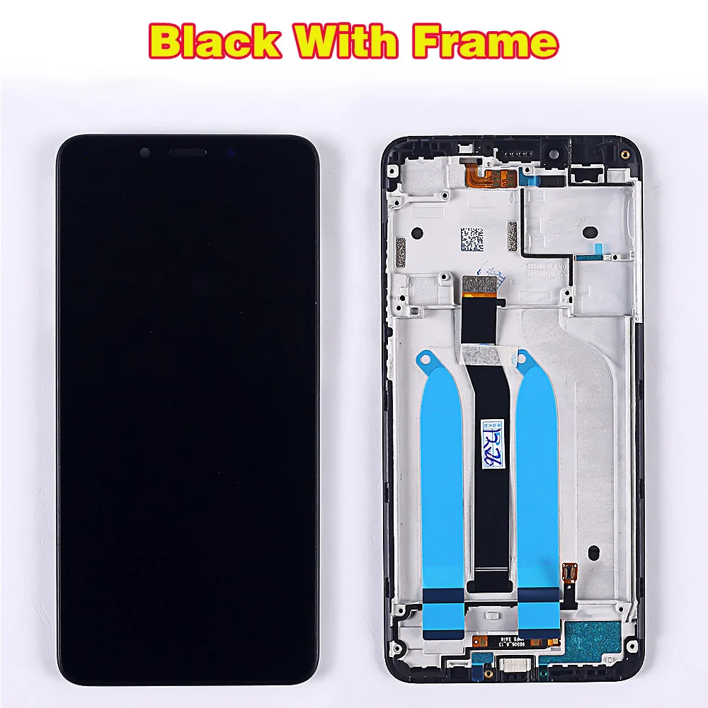 Black with Frame Vancca LCD Display For Xiaomi Redmi 6A / Redmi 6 touch screen Digitizer Assembly Frame with Free Tempered Glass and Tools - Цвет: Black with Frame