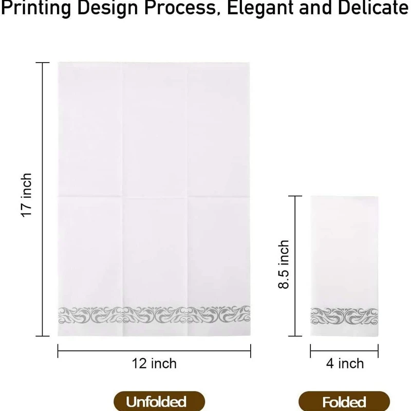 

250 PCS Disposable Hand Paper Soft and Absorbent Linen-Feel Hand Napkins for Kitchen, Parties, Weddings (50PCS/Pack)