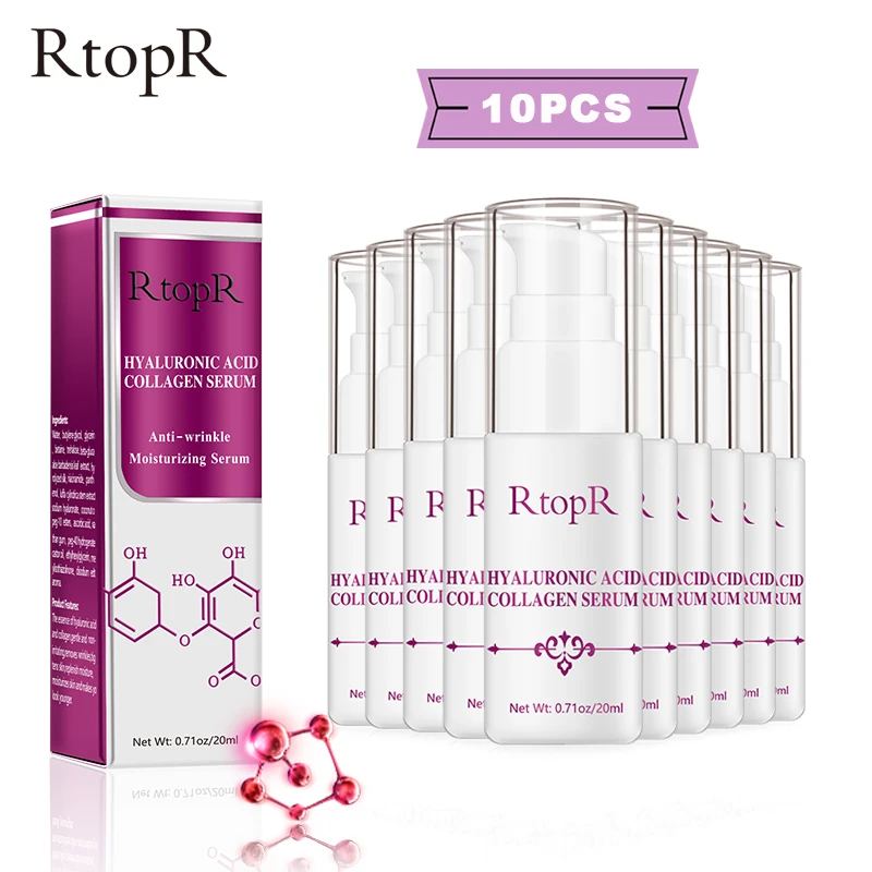 10 шт. RtopR Гиалуроновая кислота коллагеновая сыворотка анти старение лечение лица
