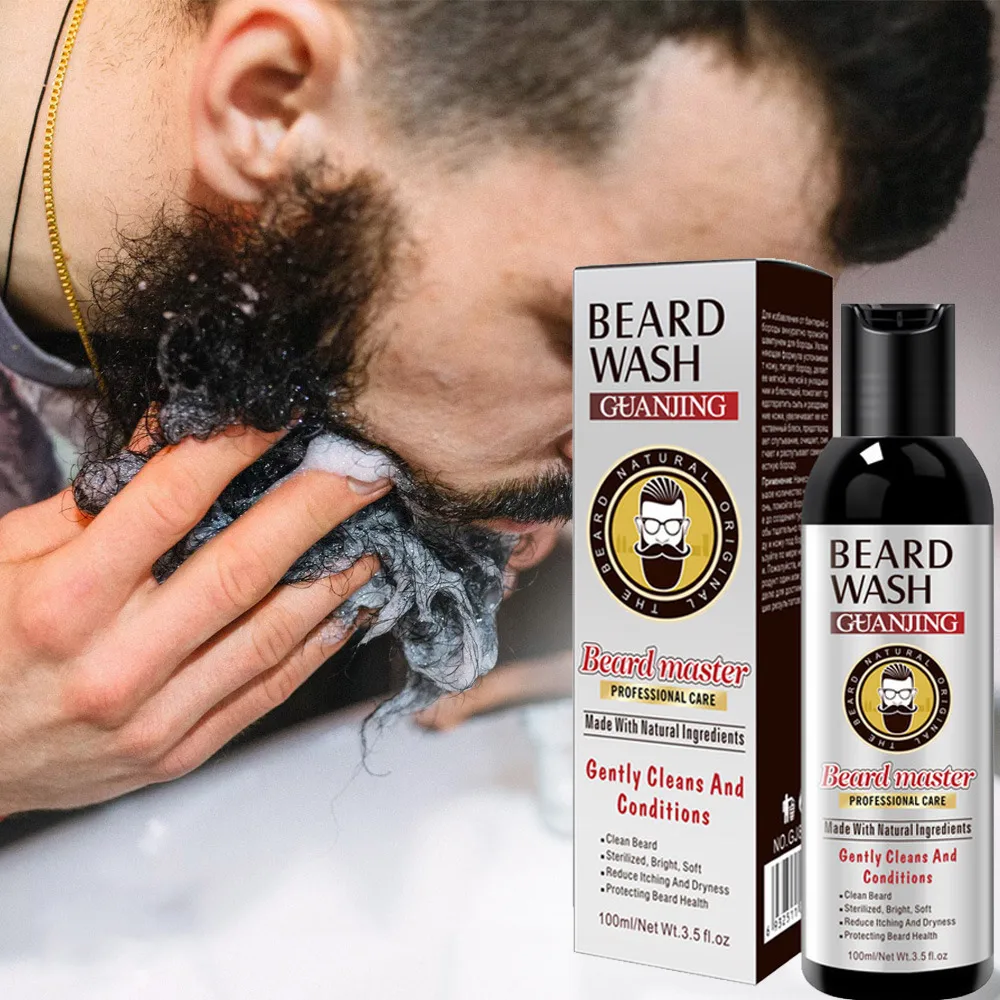 

New Men's Beard Shampoo Deep Cleansing Nourishing Beard Cleanser Wash Moisturiser Deep Cleansing Beard Conditioner 100ml