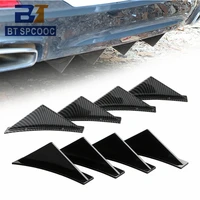 4pcs carbon fiber car suv back rear bumper diffuser shark fin kit spoiler lip wing splitter for subaru wrx sti impreza brz ford