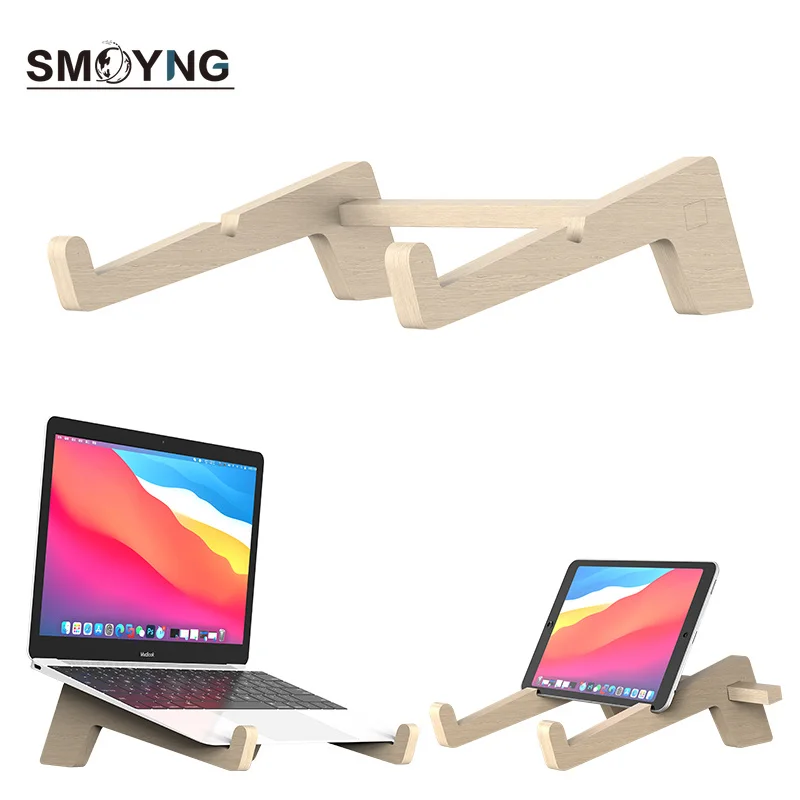 Laptop vertical wooden stand increased height cooling base MacBook Air Pro 13 15 inch desktop | Компьютеры и офис