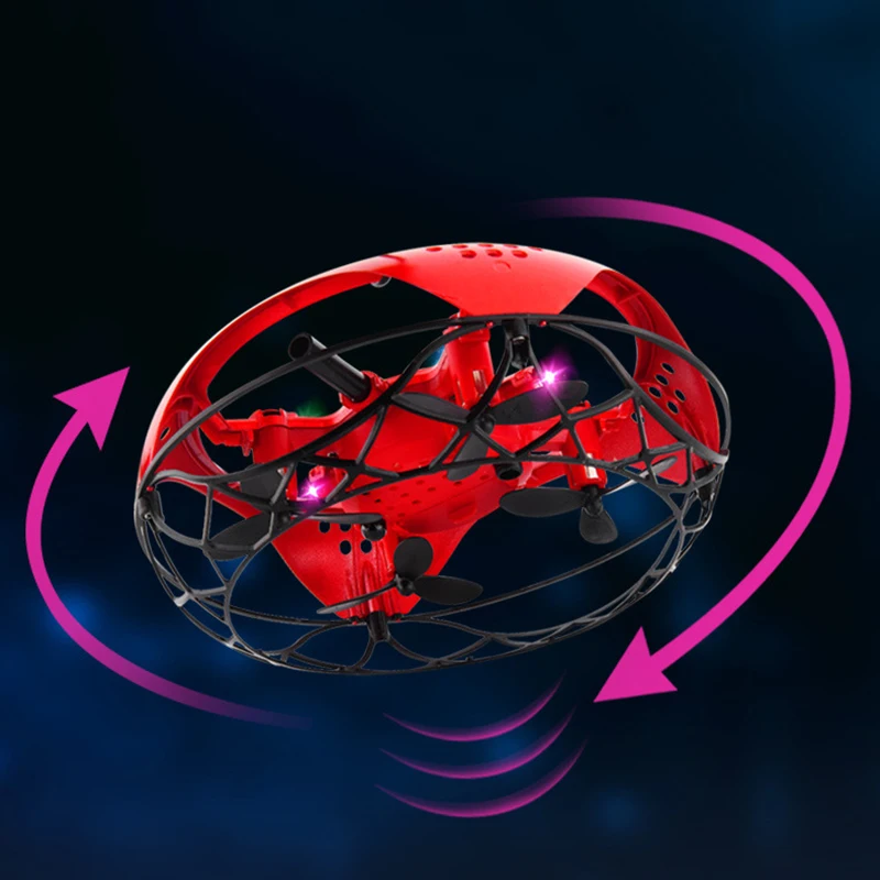Мини НЛО Радиоуправляемый Дрон с ручным сенсором индукционный Вертолет Самолет