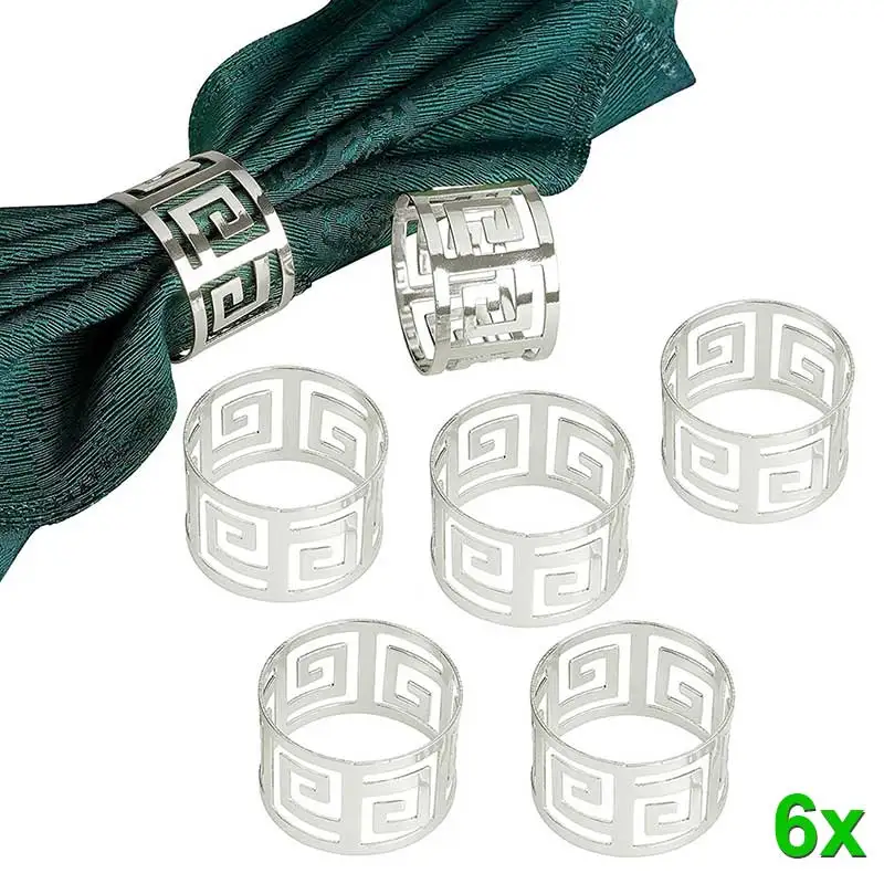 

6pcs Serviette Rings Napkin Holder West Dinner Towel Napkin Ring Party Decoration Table Decoration SAL99