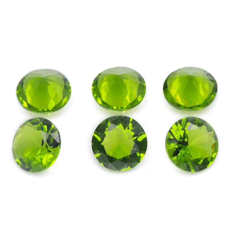 

Size 4.0mm-12.0mm Olive Green Round Shape Loose Glass Gems Beads Synthetic Gems Jewelry Stone