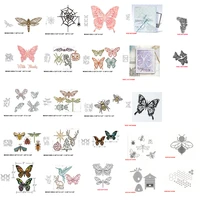 new metal insects butterfly bee cutting dies for 2021 scrapbooking and envelope dragonfly stencils paper card making crafts