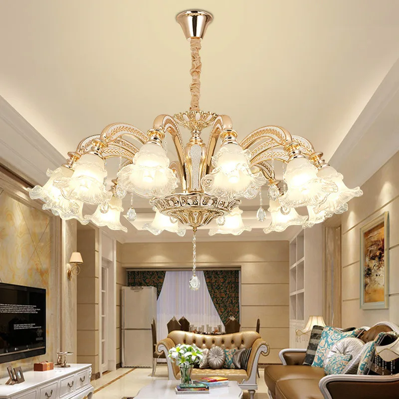 

European crystal chandelier ceiling lamp living room modern bedroom room warm atmosphere simple European lamps ZM1120