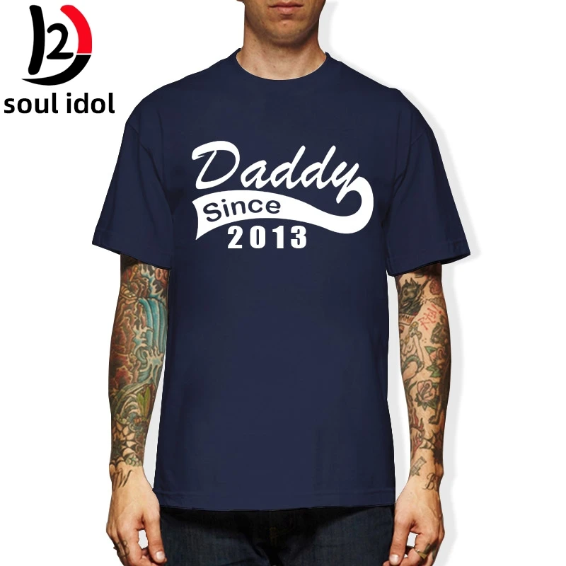 

D2 t shirt men's fashion T-shirt Funny T Shirt DADDY SINCE 2013 FUNNY MENS T SHIRT GIFT FOR NEW DAD