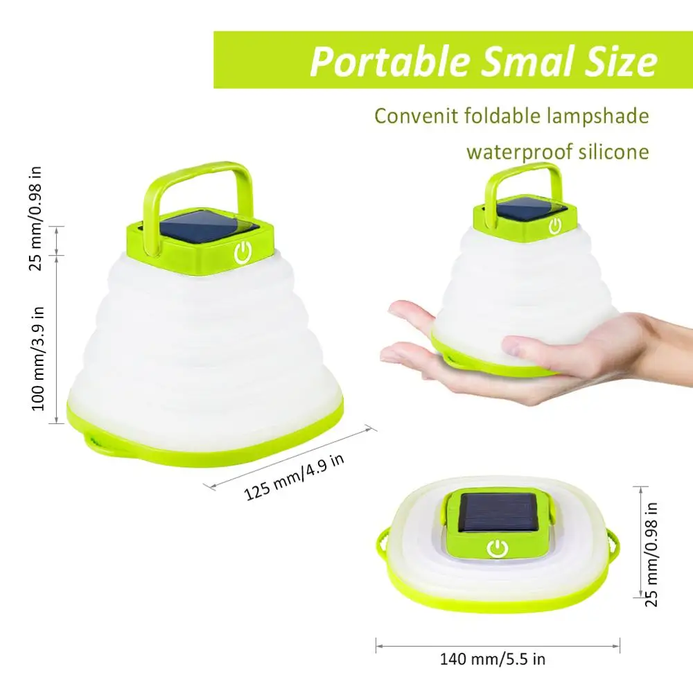 Светодиодный фонарь на солнечной батарее портативный походный светильник для