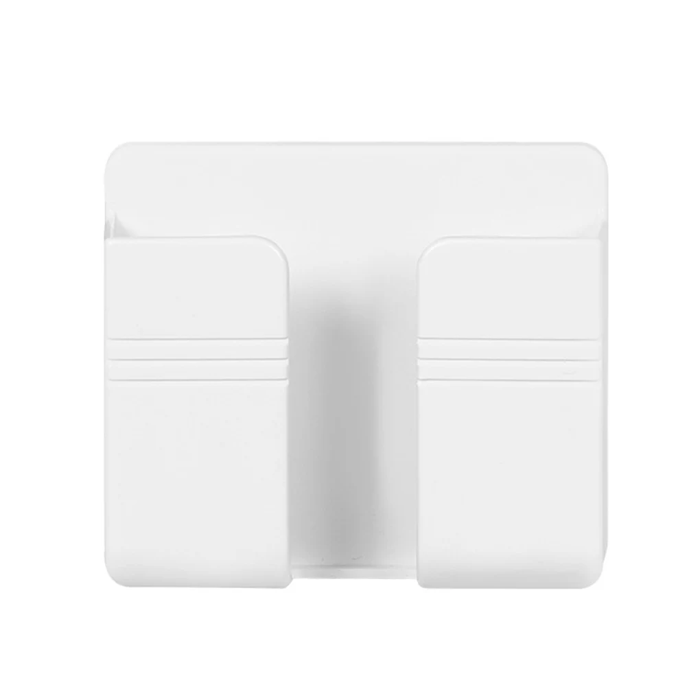 

Phone Charger Holder Wall Mounted Remote Controller Storage Box Plastic Hanging Charger Stand Multifunction Holder Organizer