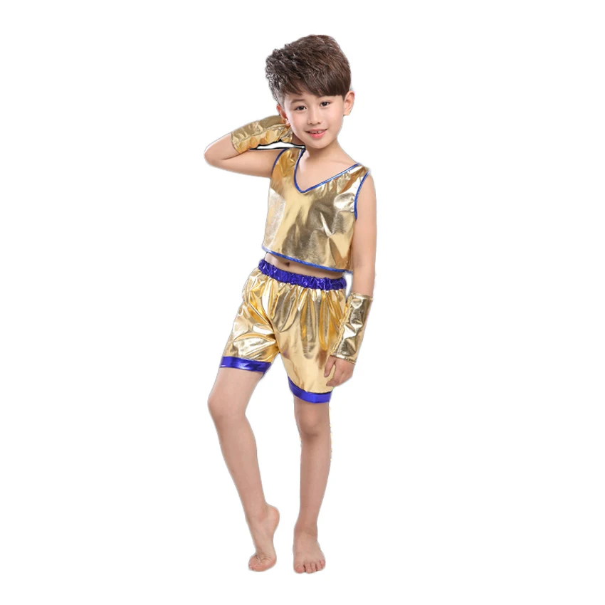 Комплект одежды для мальчиков и девочек жилет шорты детские танцевальные